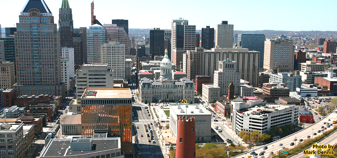 City Hall and Baltimore skyline